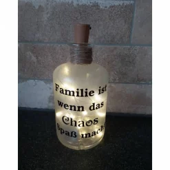Leuchtflasche LED Familie Chaos