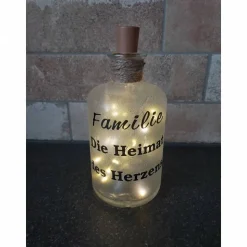 Leuchtflasche LED Familie Heimat