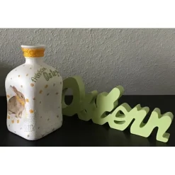 Leuchtflasche Ostern Dekoflasche upcycling  Unikat - Happy Easter Hase