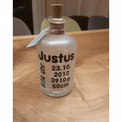 Leuchtflasche zur Geburt