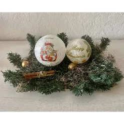 Leuchtkugeln 10 + 8 cm   Einzigartig  Geschenk  upcycling  Unikat - Weihnachtsmänner