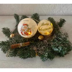 Leuchtkugeln 10 + 8 cm   Einzigartig  Geschenk  upcycling  Unikat - Weihnachtsmänner
