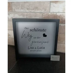 Leuchtrahmen "Der schönste Weg ist der gemeinsame"