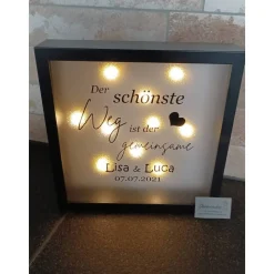 Leuchtrahmen "Der schönste Weg ist der gemeinsame"