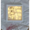 Leuchtrahmen Geschenk Geburt Baby Geburtsdaten Ballerina Ballet