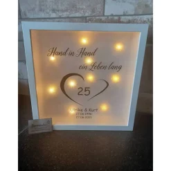 Leuchtrahmen "Hochzeitsjubiläum"