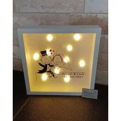 Leuchtrahmen "Hochzeitspaar"