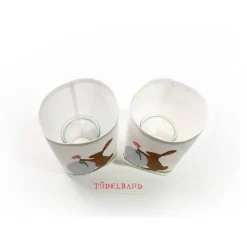 Lichtbeutel...Vasenhusse... kleiner Osterhase... weiß...hellblau