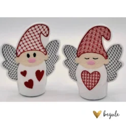 Lichterwichtel Päärchen (2 Stück) - Stickfarbe individualisierbar