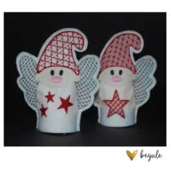 Lichterwichtel Päärchen (2 Stück) - Stickfarbe individualisierbar