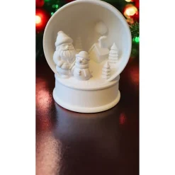 Lichterzauber im Winterwald: Exklusive 3D-gedruckte Schneekugel-Dekoration aus PLA – Nikolaus & Schneemann