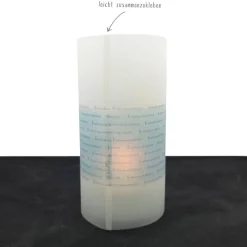 Lichthülle Aquarell-Kreuz für Konfirmation, Kommunion & Firmung – Personalisierbare Deko aus Transparentpapier