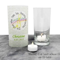 Lichthülle Dekoration zur Kommunion - Du bist ein Ton in Gottes Melodie