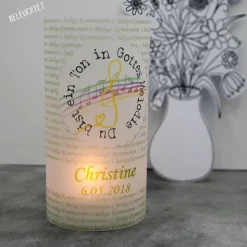 Lichthülle Dekoration zur Kommunion - Du bist ein Ton in Gottes Melodie