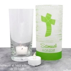 Lichthülle Konfirmation, Firmung oder Kommunion - Kreuz