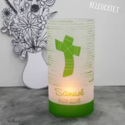 Lichthülle Konfirmation, Firmung oder Kommunion - Kreuz