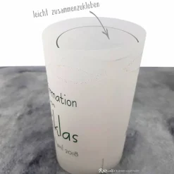 Lichthülle Konfirmation, Kommunion oder Firmung mit individuellem Spruch