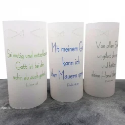 Lichthülle Konfirmation, Kommunion oder Firmung mit individuellem Spruch