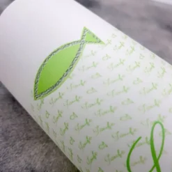 Lichthülle Taufe bunte Fische – personalisierbare Deko aus Transparentpapier