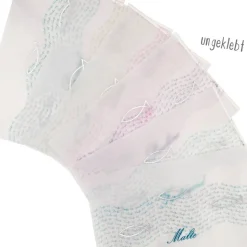 Lichthülle Taufe mit silberfarbenen Fischen – Taufdeko aus Transparentpapier