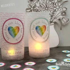 Lichthülle zur Kommunion - Jesus hat ein Herz für mich (2)