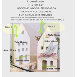 Lichthäuser groß weiß 2er Set im Raysin Hygge Scandi style