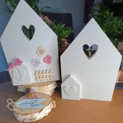 Lichthäuser weiß modern nordisch in div. Formen & Größen skandinavische Wohn-Deko handgemacht Auswahl aus 5 Typen