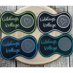 Lieblingskollege - Glasuntersetzer - Tassenuntersetzer aus Kunstleder bestickt - Geschenk für den Kollegen - Arbeit