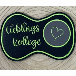 Lieblingskollege - Glasuntersetzer - Tassenuntersetzer aus Kunstleder bestickt - Geschenk für den Kollegen - Arbeit