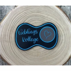 Lieblingskollege - Glasuntersetzer - Tassenuntersetzer aus Kunstleder bestickt - Geschenk für den Kollegen - Arbeit