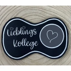 Lieblingskollege - Glasuntersetzer - Tassenuntersetzer aus Kunstleder bestickt - Geschenk für den Kollegen - Arbeit