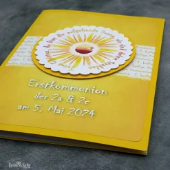 Liederheft Cover/Umschlag Kommunion Sonne "Jesus Christus, du bist die aufgehende Sonne"