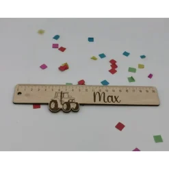 Lineal aus Holz /Schulanfang/ Personalisiert mit Trecker Motiv, Traktor, für Kinder zur Einschulung 20cm