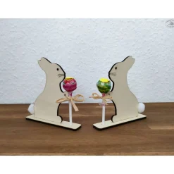 Lolli-Halter Osterhase aus Holz