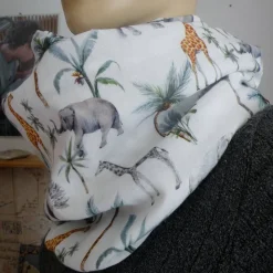 Loopschal / Loop / Schal /  Safari -  Style " Wild and Free " / Musselin Double Gauze glatt