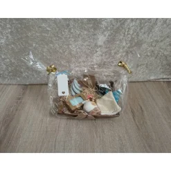 Lotus Geschenkset – Handgemachte Lotusseife, Badekugel, Badesalz, Kräuterkissen, Kerze, Abschminkpads, Schutzengel