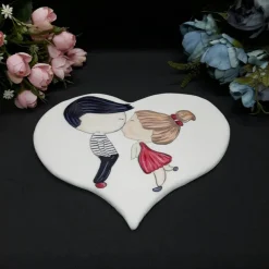 Love Herz Liebe Tortenaufleger aus Fondant, Liebevolles Paar im Herzdesign, TortenDekor