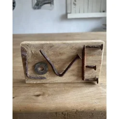 Love kleines Holzschild mit Botschaft, Upcycling, Spruchschild, kleines Geschenk