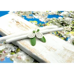 Lässige elegante Ohrhänger aus Emaille & Silber in Grün – Geschenkidee für Frauen