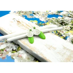 Lässige elegante Ohrhänger aus Emaille & Silber in Grün – Geschenkidee für Frauen