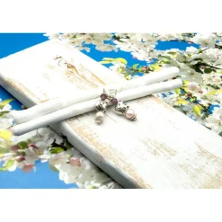 Lässige handgemachte bohemian hippie Glas Ohrhänger – Unikat, Katzenanhänger, lila