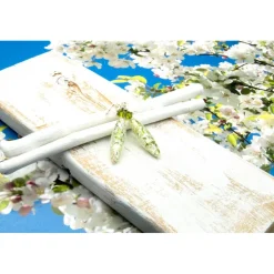 Lässige kleine Ohrhänger aus Glas & Silber in grün – Geschenkidee, Brautschmuck für Frauen