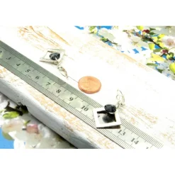 Lässige Unikat Ohrhänger aus Glas & Silber in grau – Geschenkidee für Frauen, Ostern