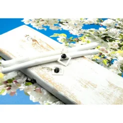 Lässige Unikat Ohrhänger aus Glas & Silber in grau – Geschenkidee für Frauen, Ostern