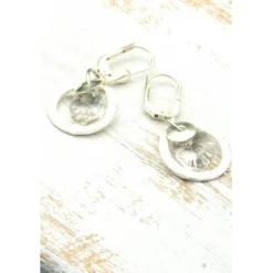 Lässige Unikat Ohrhänger aus Glas & Silber in crystal– Geschenkidee für Frauen, Ostern