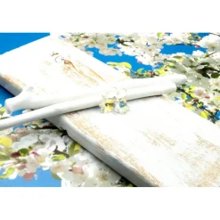 Lässige Unikat Ohrhänger aus Glas & Silber in crystal– Geschenkidee für Frauen, Ostern