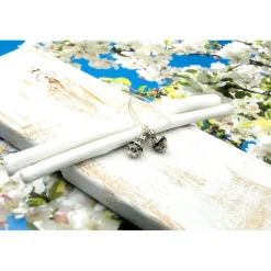 Lässige verspielte Ohrhänger aus Metall & Silberfarben in Schwarz – Geschenkidee für Frauen