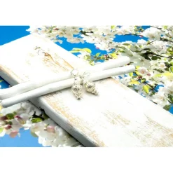 Lässige verspielte Ohrringe aus Metall & Silberfarben, Unikatschmuck – Geschenkidee für Frauen