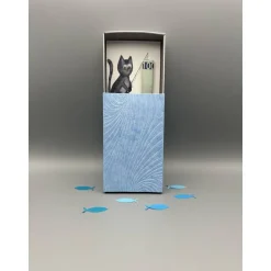 Lustige Geldgeschenk-Box: Katze angelt Geldschein – Handgemachte Geschenkverpackung
