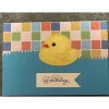 Lustige Karte, Motiv Badeente, Geburtstag, Handarbeit mit Umschlag
